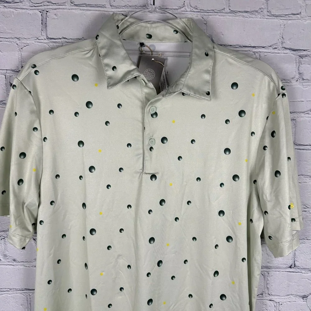 adidas Men's Ultimate 365 Allover Graphic‎ Print Golf Polo, Size S, Linen Green
